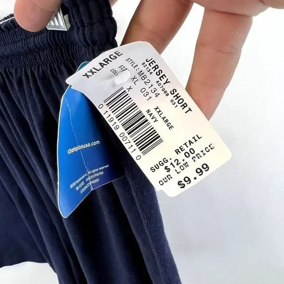 NWT Vintage 90s Champion Mens Sz XXL Jersey Short Navy Blue Athletic Shorts - Picture 5 of 8